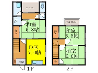 間取図 鳥越貸家