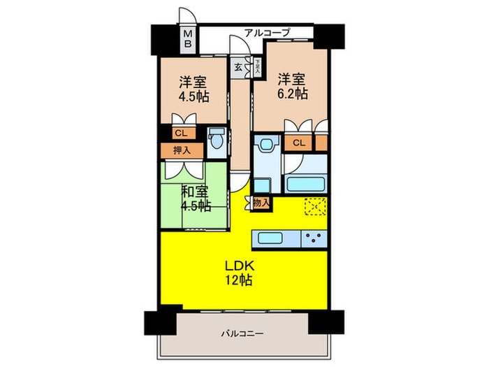 間取り図 ｼﾞｵ阪急川西ﾚｼﾞﾃﾞﾝｽﾏｰｸ(806)