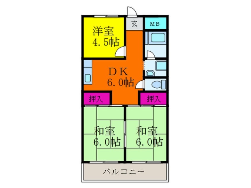 間取図 グリ－ンハイツ正雀