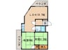 ヴェルデ京都上鳥羽 2LDKの間取り