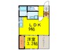 EASE.Ｍｉｎａｔｏ ｗｅｓｔ 1LDKの間取り