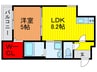 フジパレス門真本町Ⅰ番館 1LDKの間取り