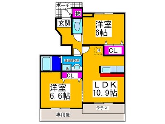 間取図 キャンパニュ－ルＢ棟