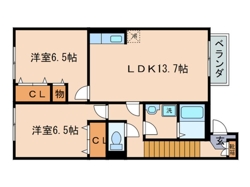 間取図 エクレ－ル久徳