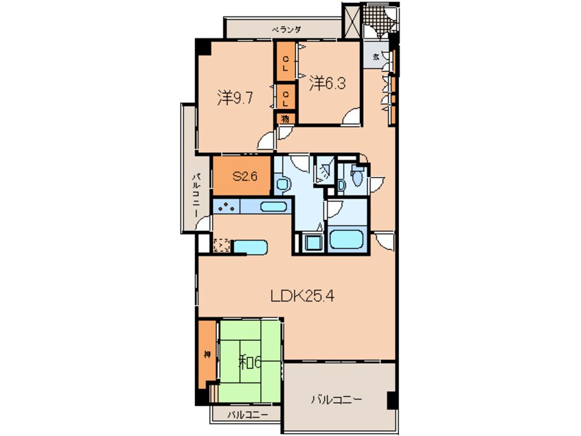 間取図 名次町ロジュマン
