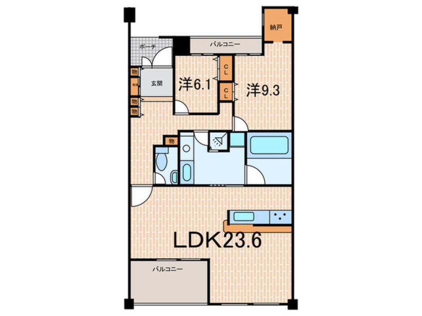 間取図 名次町ロジュマン
