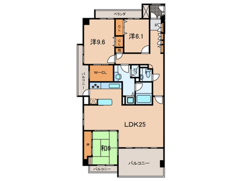 間取図 名次町ロジュマン