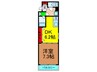 エスポワ－ル 1DKの間取り
