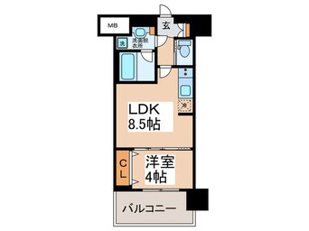 間取図 スプランディッド難波SOUTH