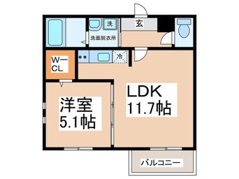 間取図 ﾌｼﾞﾊﾟﾚｽ羽倉崎駅前