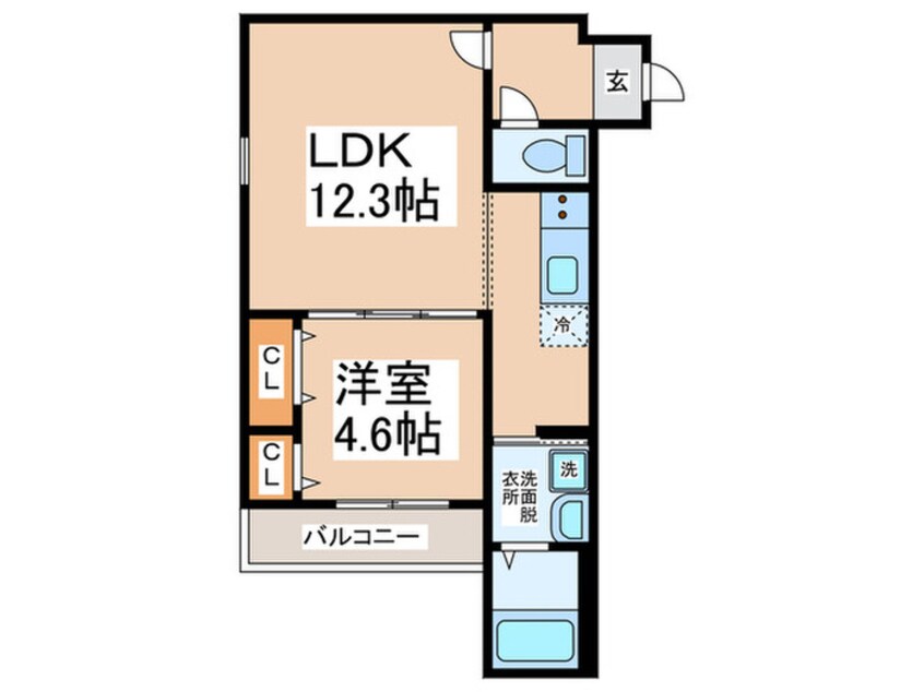 間取図 ﾌｼﾞﾊﾟﾚｽ羽倉崎駅前