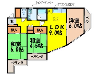 間取図 ピュアヒルズ北緑丘