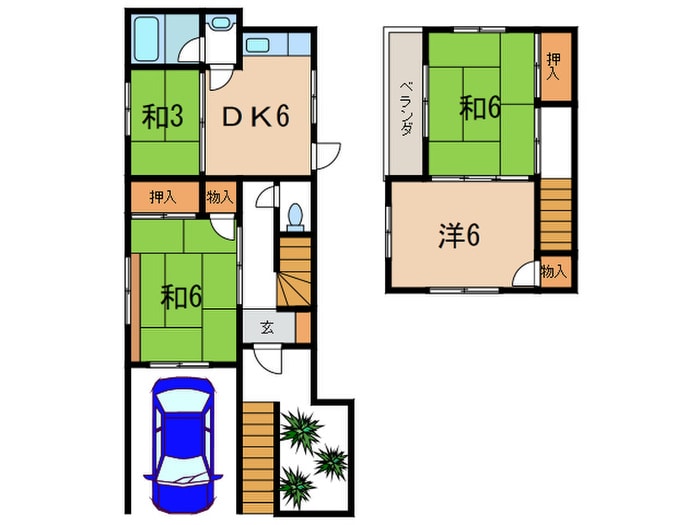 間取り図 雲雀ケ丘2丁目貸家