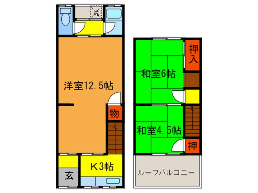 間取図 宝持２丁目貸家