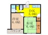 江坂ビル 2DKの間取り