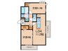 ベルフィールド西京極　東棟 2LDKの間取り