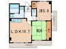 サンクチュアリ深江本町 2LDKの間取り