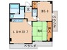 サンクチュアリ深江本町 2LDKの間取り