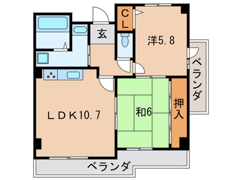 間取図 サンクチュアリ深江本町