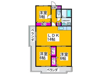 間取図 サンライズガ－デン三国ヶ丘