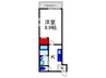 ﾌｼﾞﾊﾟﾚｽ曽根南町Ⅲ番館 1Kの間取り