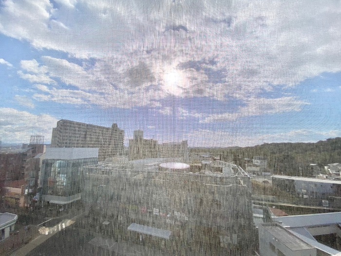 室内からの展望 三国ヶ丘駅前ビル