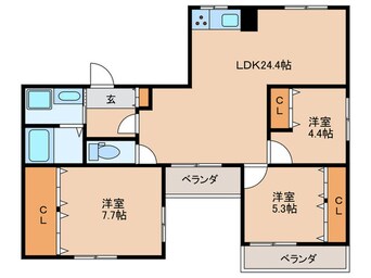 間取図 アパ－トメント松虫