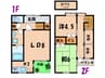 安江様京町家西 2LDKの間取り