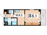 ラピス 1Kの間取り