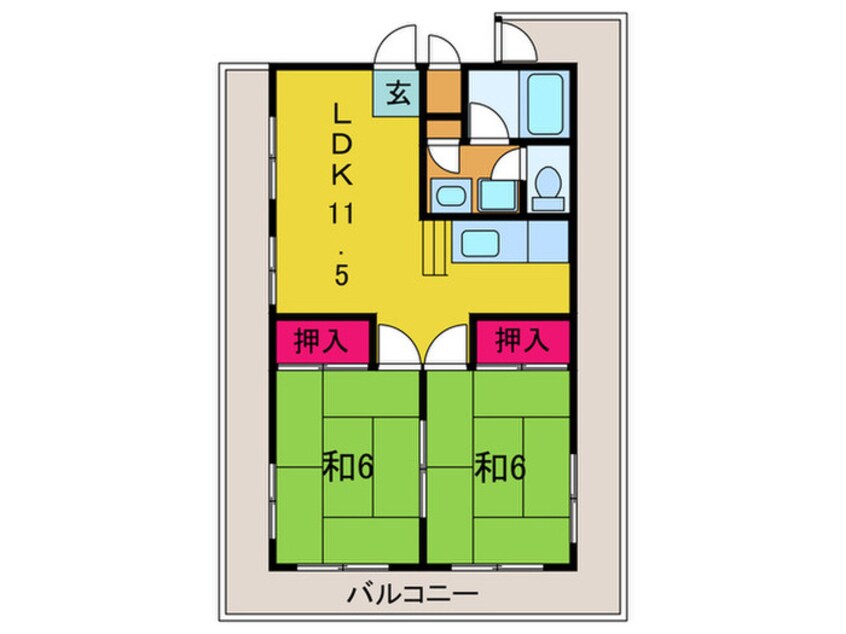 間取図 橋口マンション