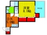 グランドソレイユ香里園 1DKの間取り