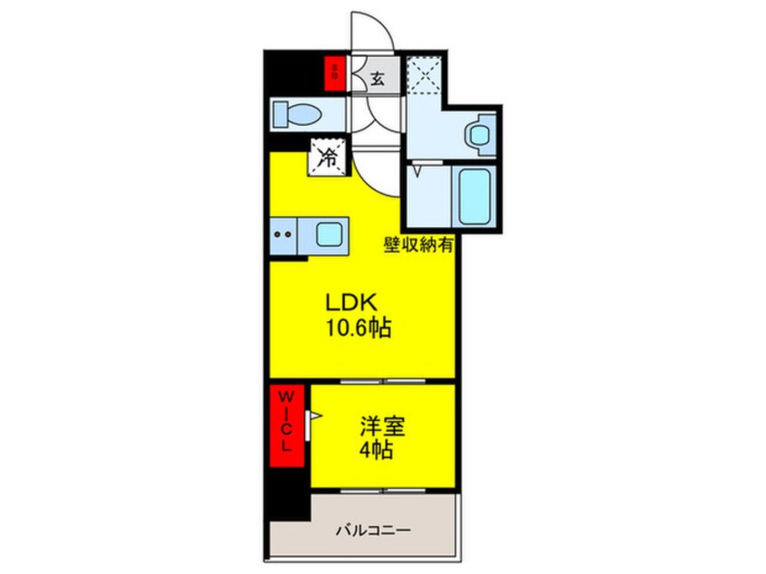 間取図 Ｌａ　Ｄｏｕｃｅｕｒ玉造