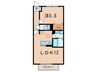 アンソレイエＣ 1LDKの間取り