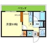 ONLYONE GLORY花屋敷 1Kの間取り