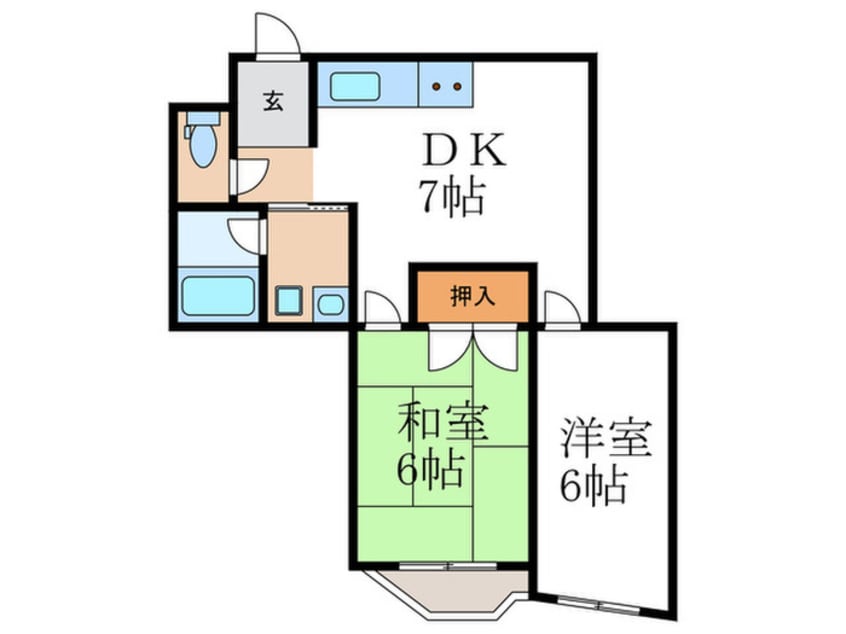 間取図 パレ中久世Ⅱ