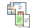 パレ中久世Ⅱの間取図
