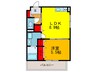 クリエオ－レ下島町 1LDKの間取り