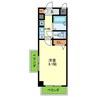 レイディアンス 1Kの間取り
