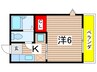 フォ－ブル嵯峨 1Kの間取り