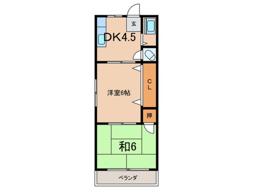 間取図 甲子園ｸﾞﾘ-ﾝﾊｲﾂ