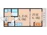 ネクスト伏見 1LDKの間取り
