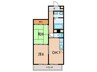 アスク甲子園 2DKの間取り