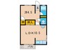山本ハイツ 1LDKの間取り