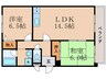 京阪四ノ宮アバンギャルド 2LDKの間取り