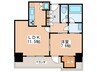 朝日ﾌﾟﾗｻﾞｱﾙﾃｨﾏﾀﾜ-ｽﾞ(503) 1LDKの間取り