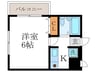 ラルブル北白川 1Kの間取り