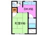 清風マンション 1DKの間取り