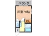 ソレイユ花屋敷 1Kの間取り