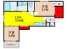 Ｆ ａｓｅｃｉａ Ａｕｒａ 2LDKの間取り