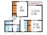 ファミ－ル西賀茂 2LDKの間取り